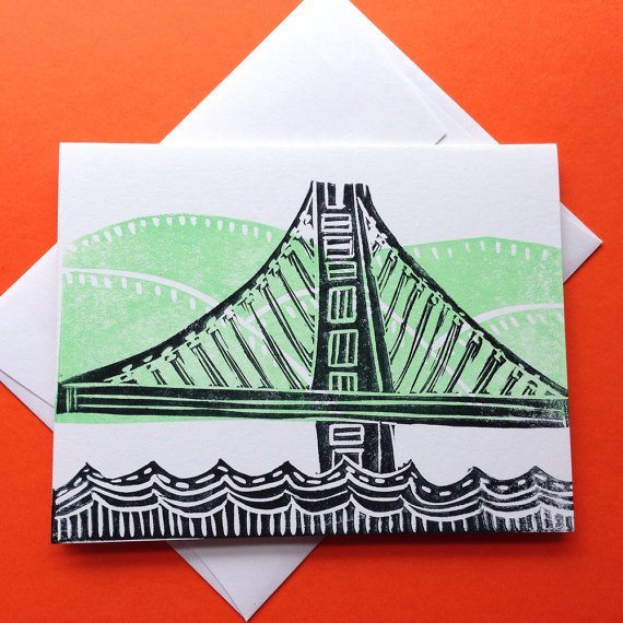 Oakland Bay Bridge Greeting Card